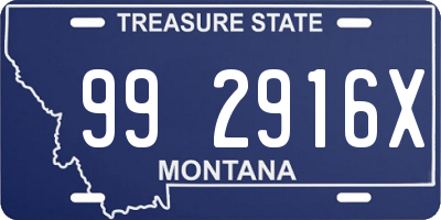 MT license plate 992916X