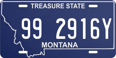 MT license plate 992916Y