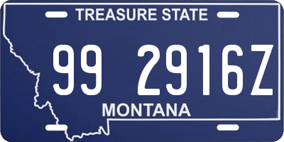 MT license plate 992916Z