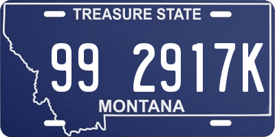 MT license plate 992917K