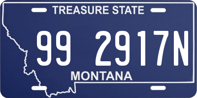 MT license plate 992917N