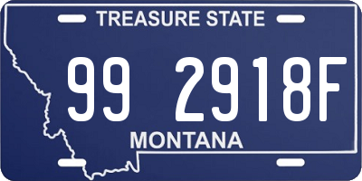 MT license plate 992918F