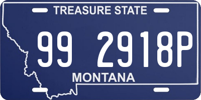 MT license plate 992918P