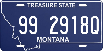 MT license plate 992918Q