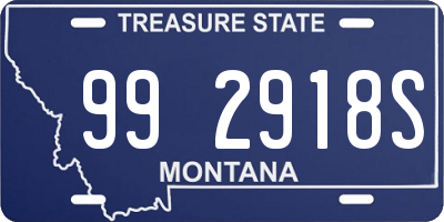 MT license plate 992918S