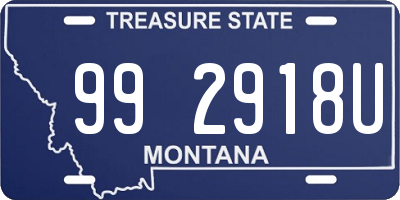 MT license plate 992918U