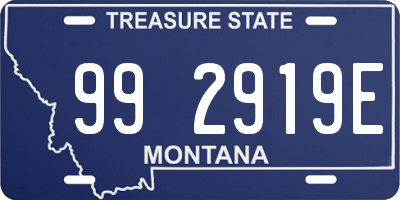 MT license plate 992919E