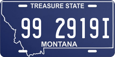 MT license plate 992919I