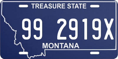 MT license plate 992919X