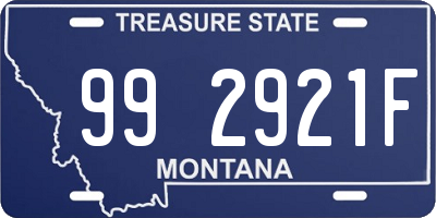 MT license plate 992921F