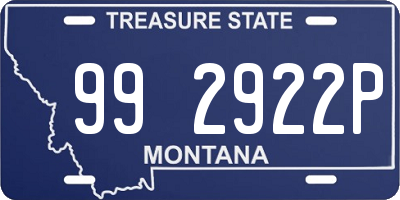 MT license plate 992922P