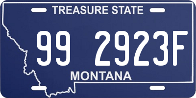 MT license plate 992923F