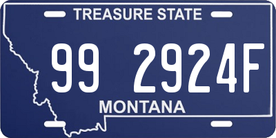 MT license plate 992924F