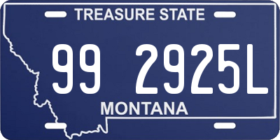 MT license plate 992925L