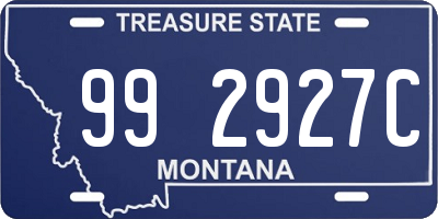 MT license plate 992927C