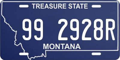 MT license plate 992928R