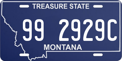 MT license plate 992929C