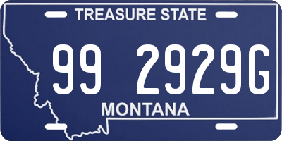 MT license plate 992929G