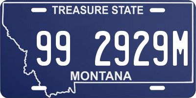 MT license plate 992929M