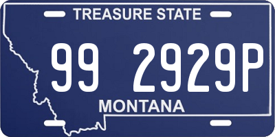 MT license plate 992929P