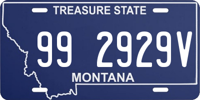 MT license plate 992929V