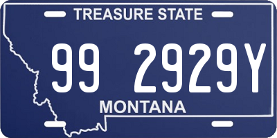 MT license plate 992929Y