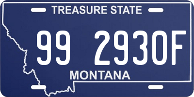 MT license plate 992930F