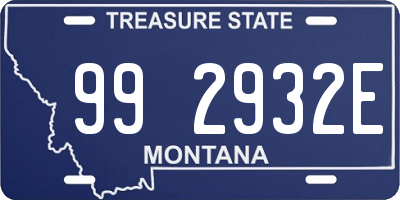 MT license plate 992932E