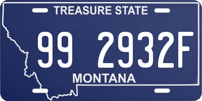 MT license plate 992932F