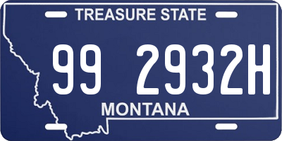 MT license plate 992932H