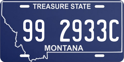 MT license plate 992933C