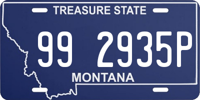 MT license plate 992935P