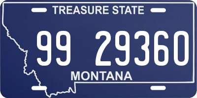 MT license plate 992936O