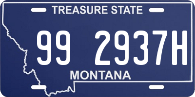 MT license plate 992937H