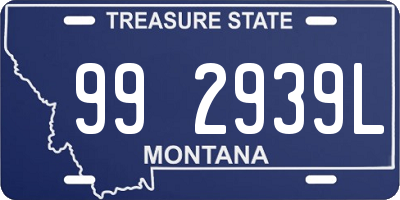 MT license plate 992939L