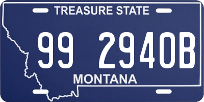 MT license plate 992940B