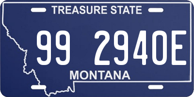 MT license plate 992940E