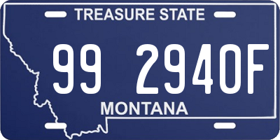 MT license plate 992940F