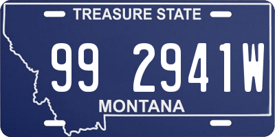 MT license plate 992941W