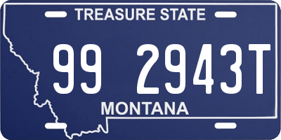 MT license plate 992943T