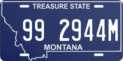 MT license plate 992944M