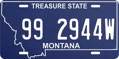 MT license plate 992944W