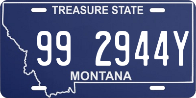 MT license plate 992944Y