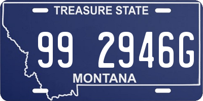 MT license plate 992946G