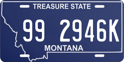 MT license plate 992946K