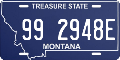 MT license plate 992948E