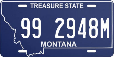 MT license plate 992948M