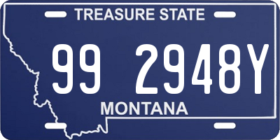 MT license plate 992948Y