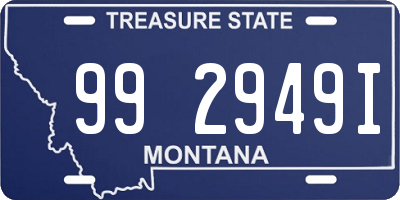 MT license plate 992949I