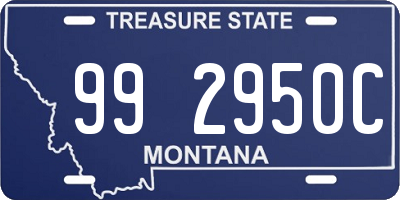 MT license plate 992950C